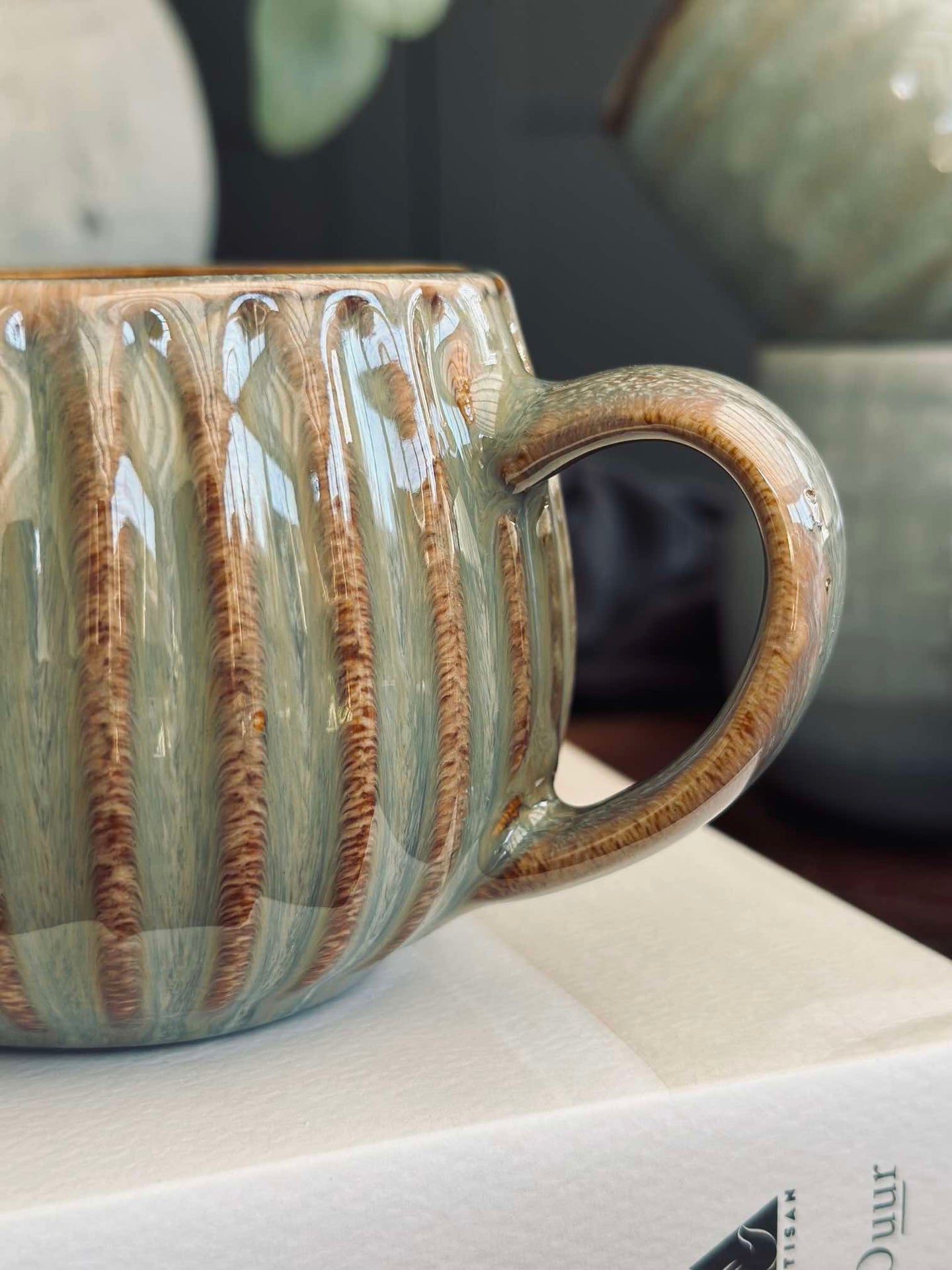 Mugg VIGA Rand - Grå / brun