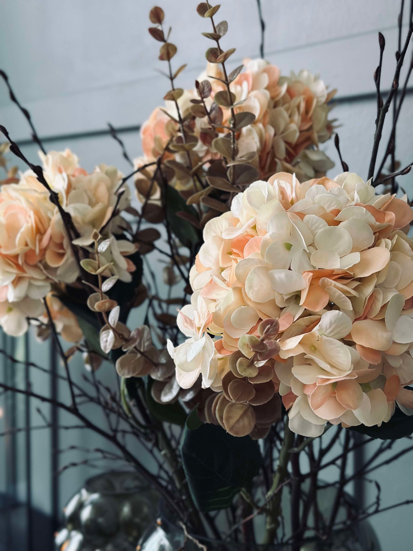 Blomst silk Hortensia Gylden