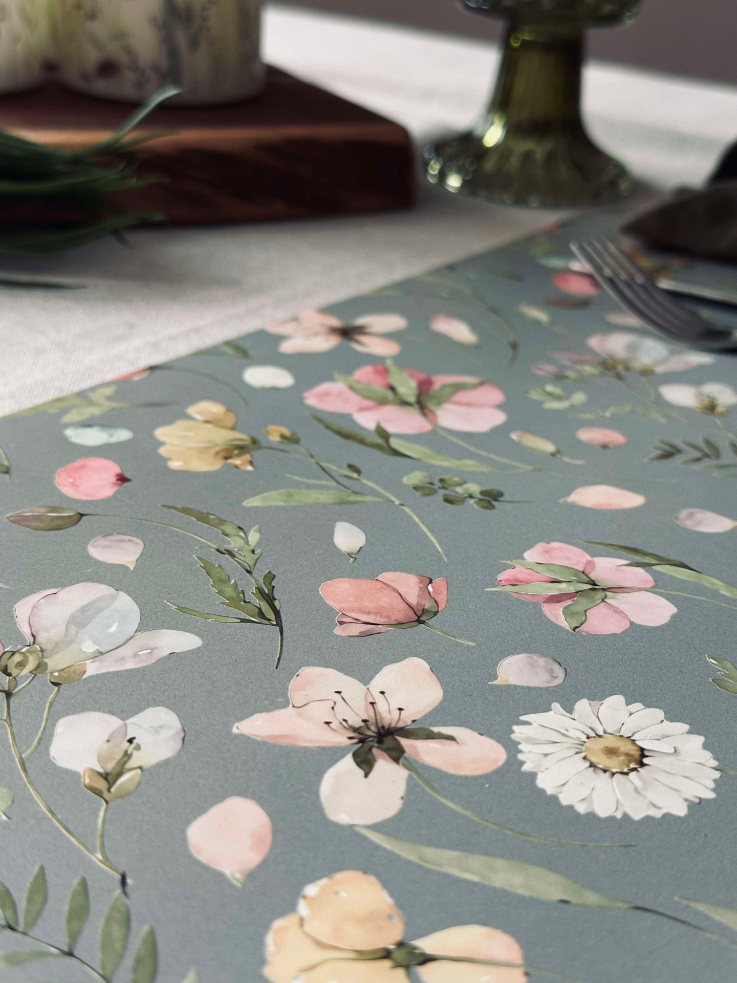 Bordsunderlägg Flora - Grå