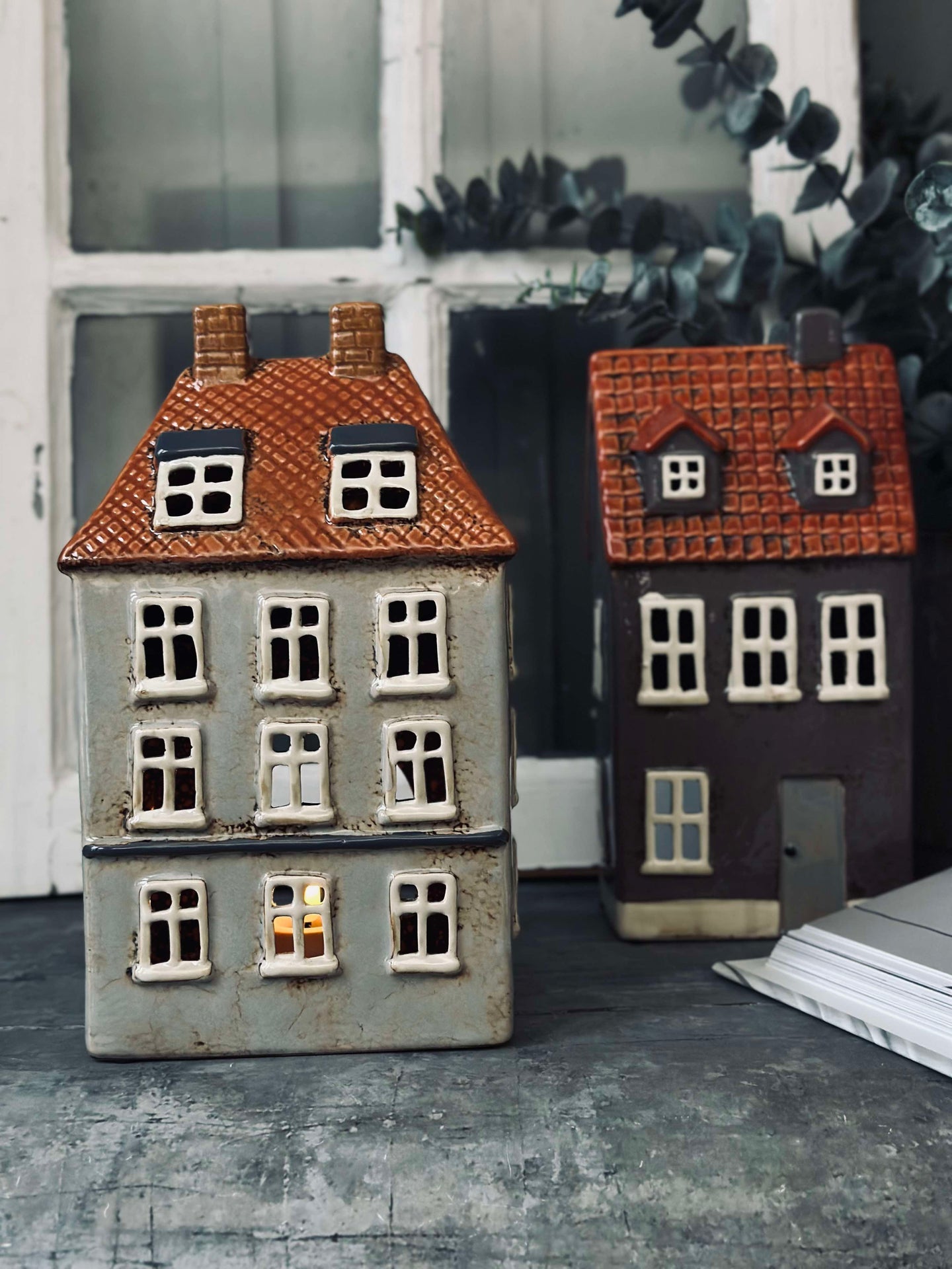 Ljuslykta Keramik - Beige