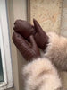 Skinnvantar Brownie
