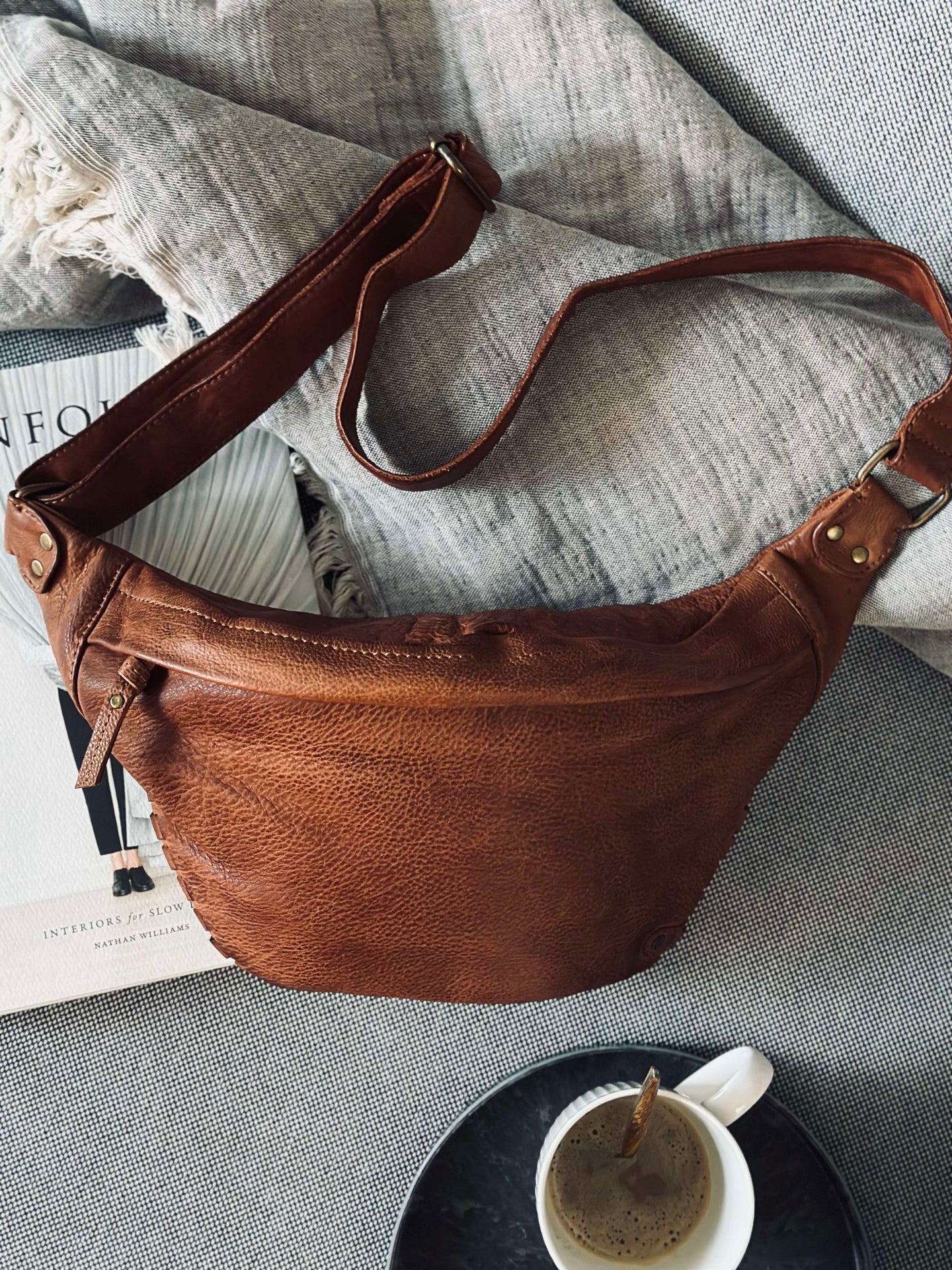 Magväska Jennie - Cognac