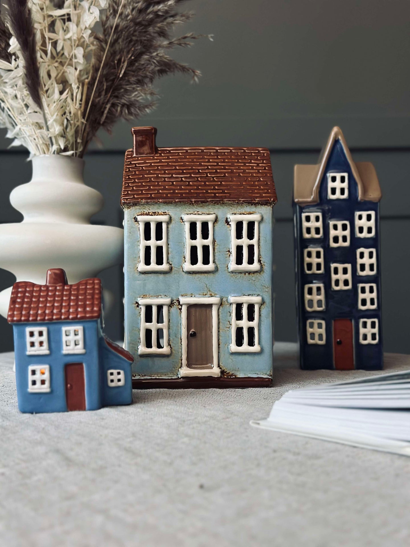 Keramikhus - Dammig blå