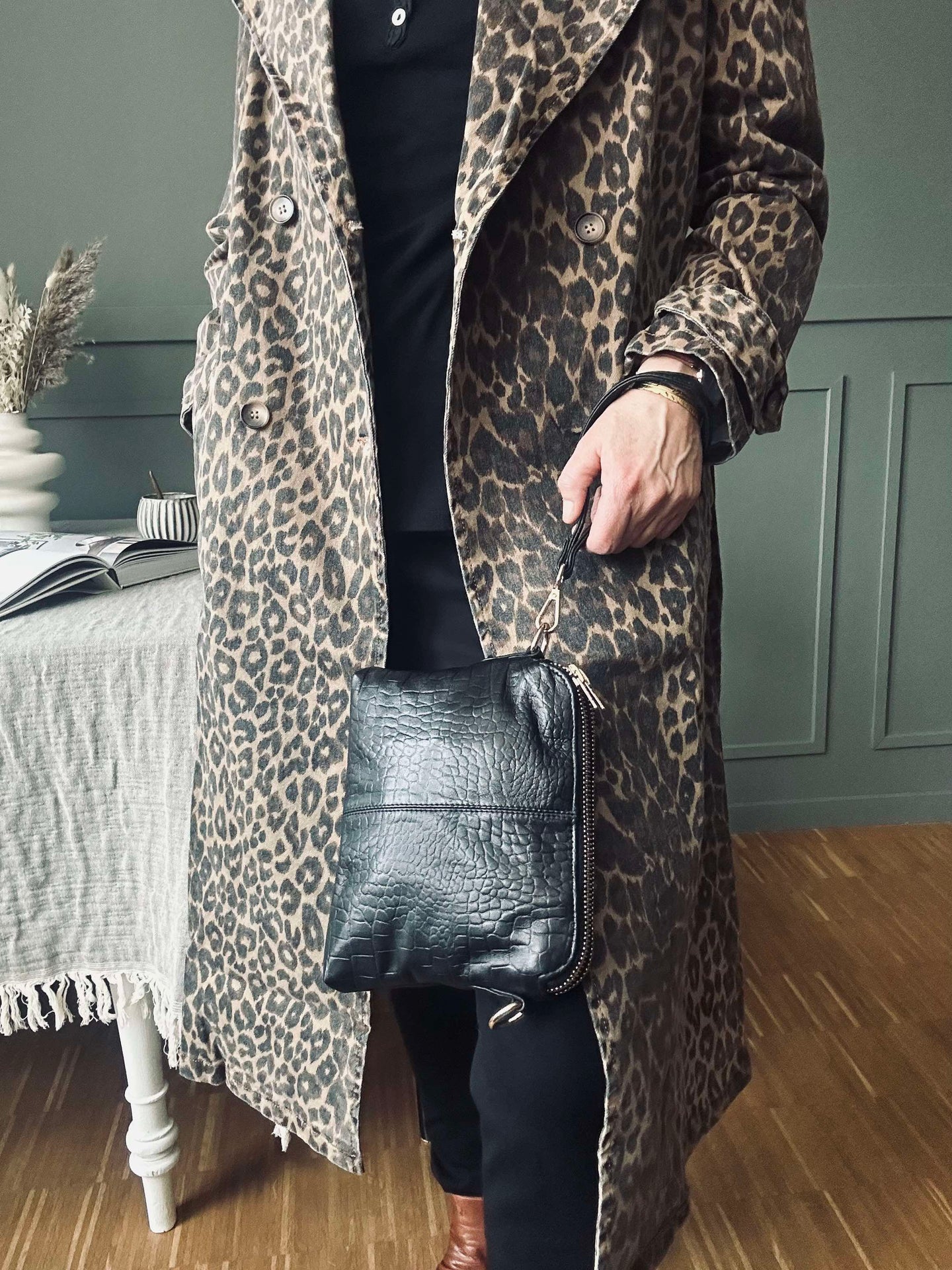 Kuvertväska krokodil