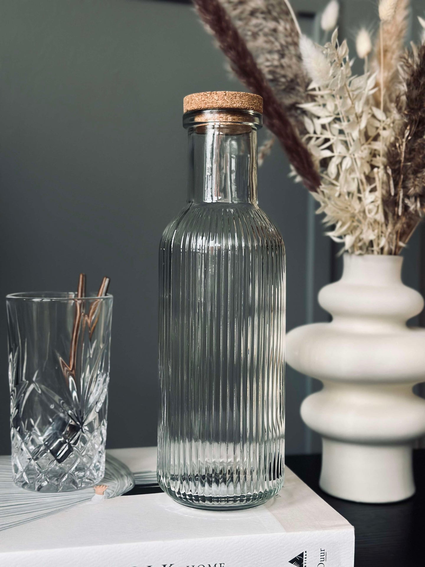 Vattenflaska med korkpropp – Clear 1 ltr.