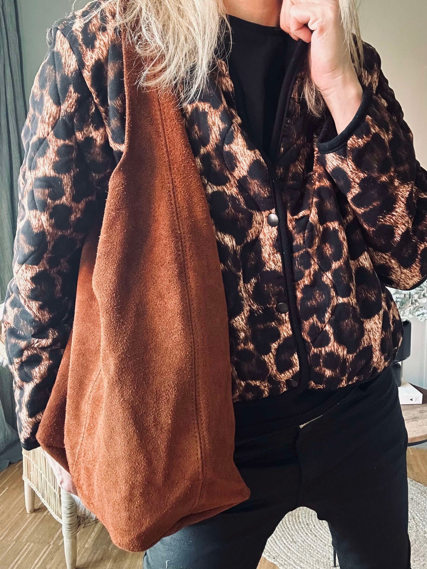 Shopper Dark cognac Mocka