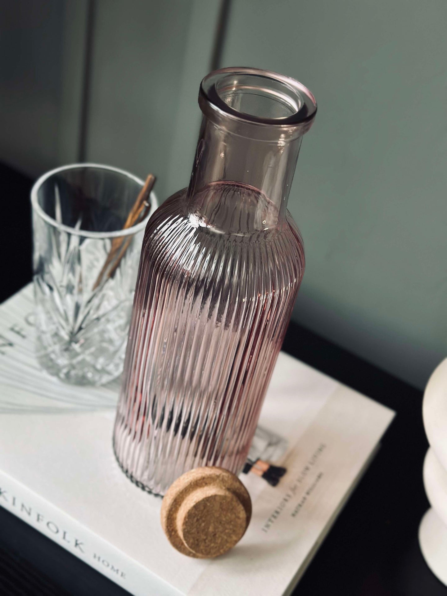 Vattenflaska med korkpropp – Rose 1 l