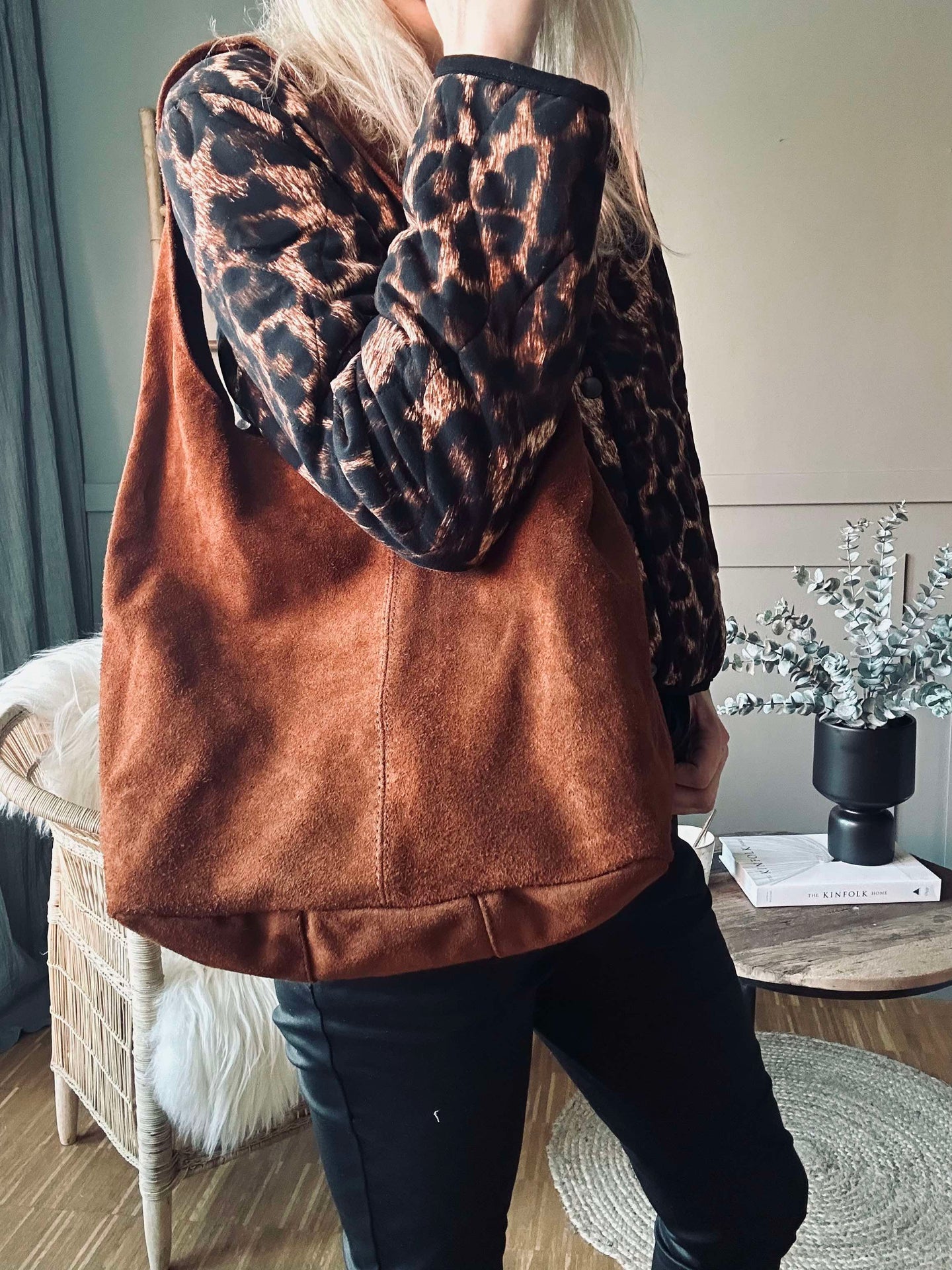 Shopper Dark cognac Mocka