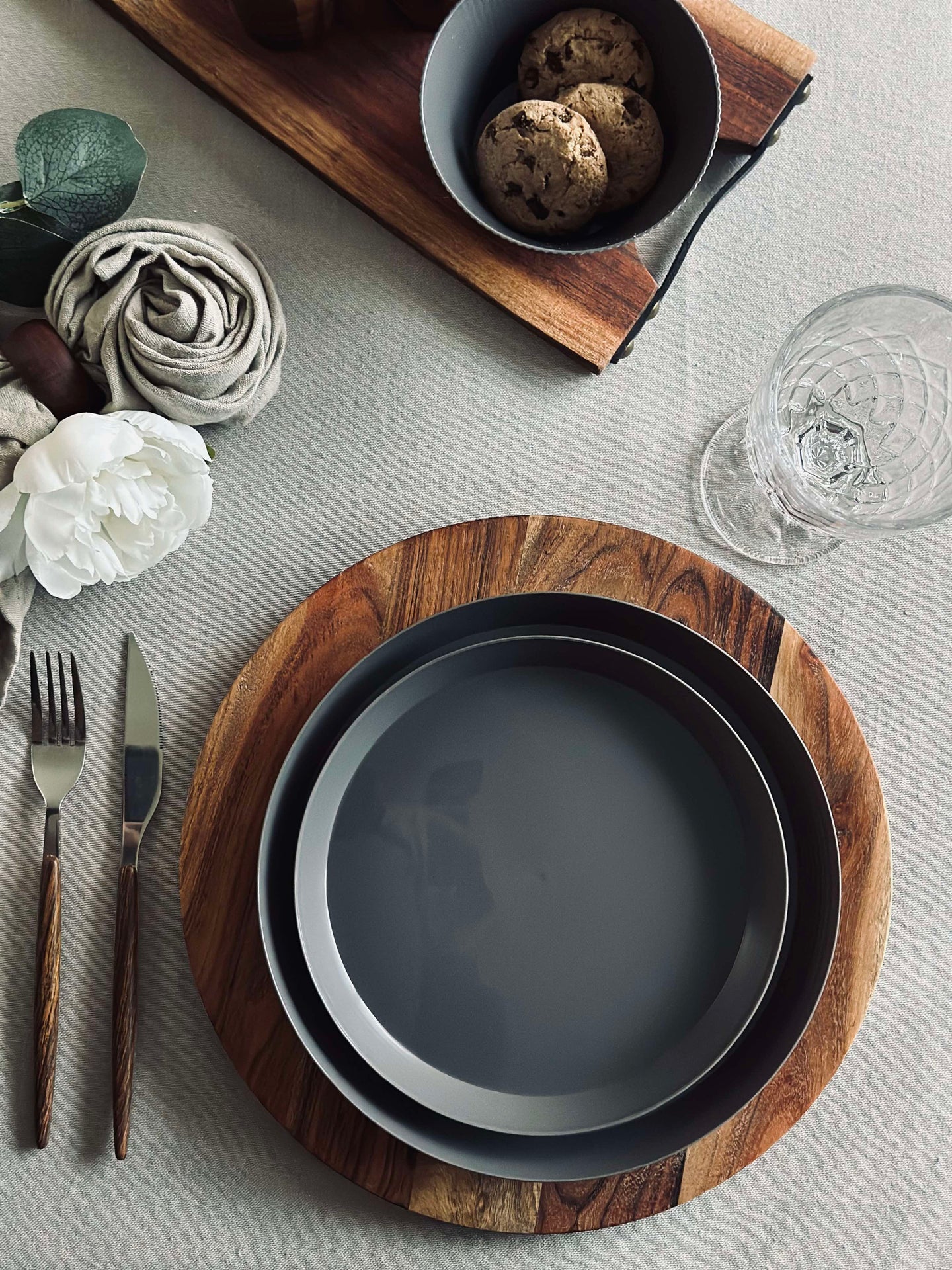 Tallrik Norma 24cm - Stengrå 2 st.