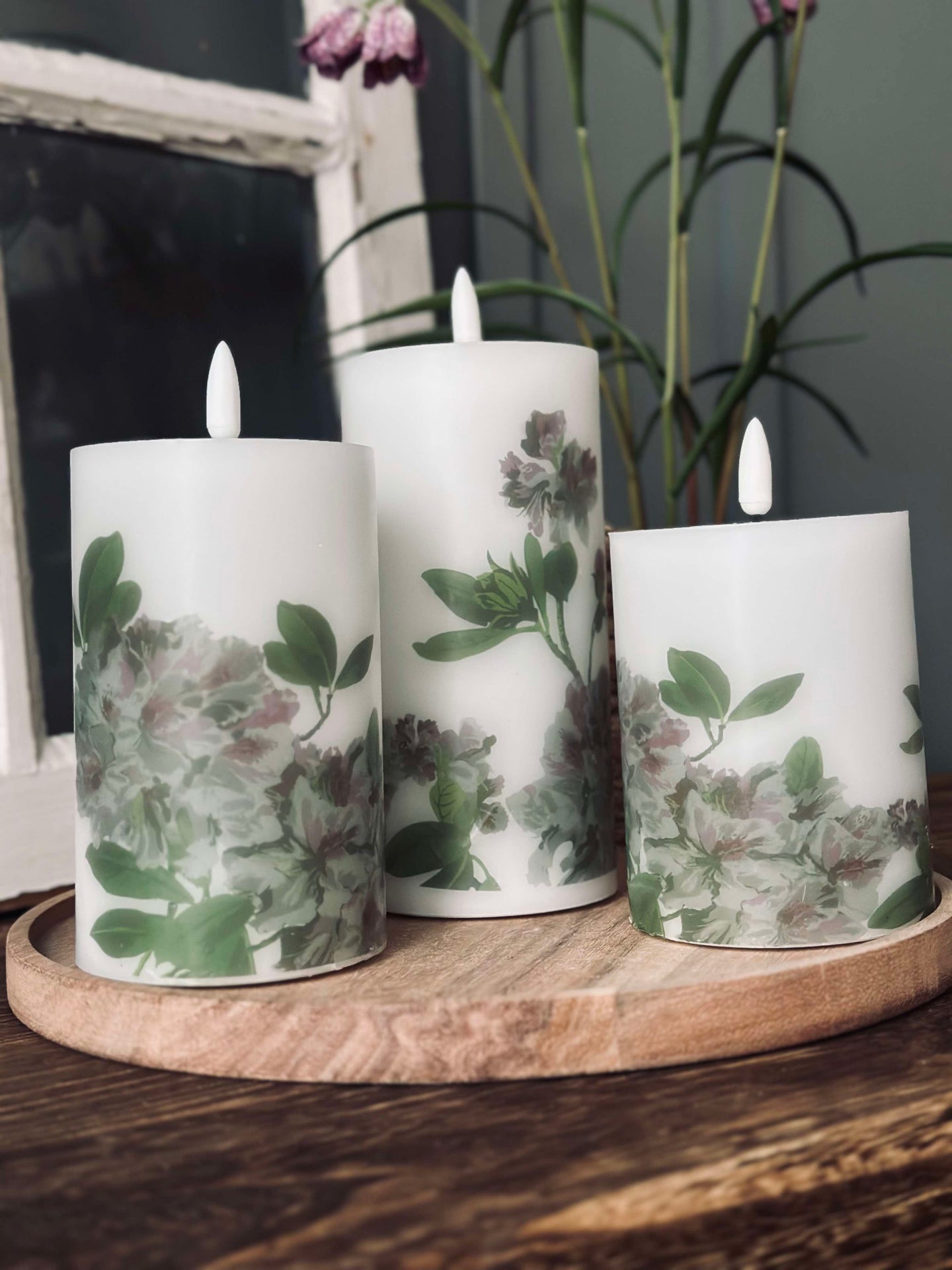 LED Hortensia – Set med 3 st och fjärrkontroll