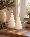 Julgran med LED-ljus - Set med 2 st. i vitt