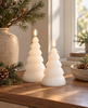 Julgran med LED-ljus - Set med 2 st. i vitt