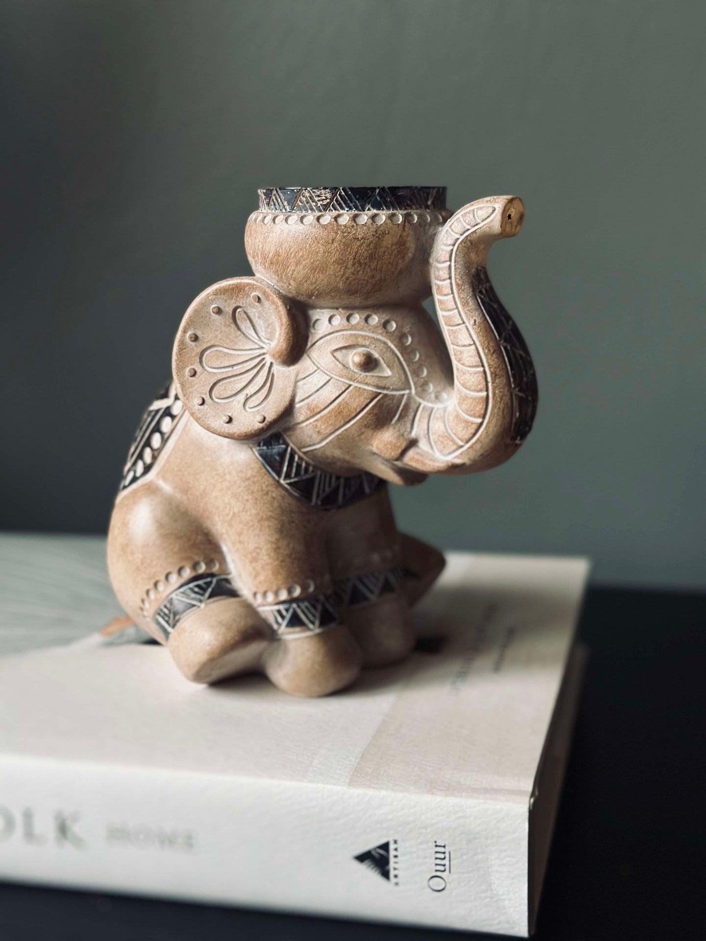 Värmeljushållare Elefant