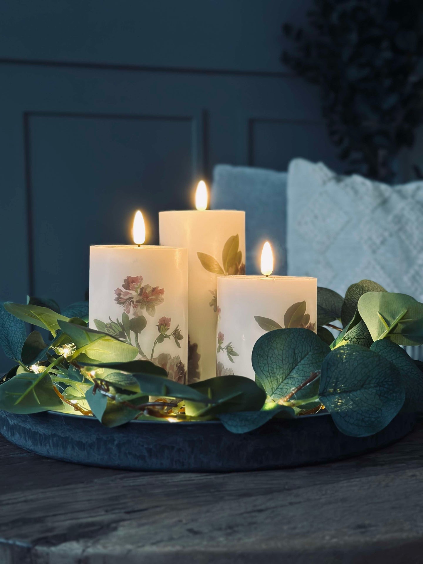 LED Hortensia – Set med 3 st och fjärrkontroll
