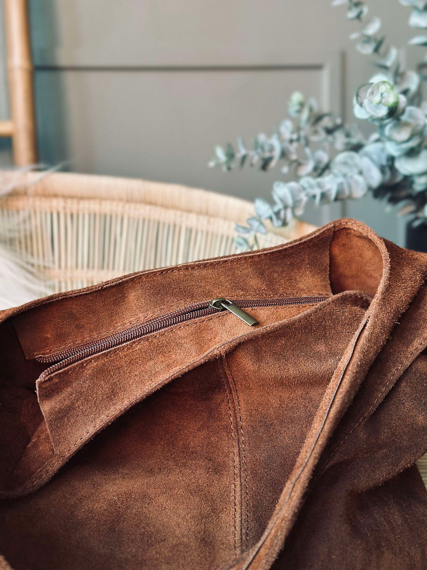 Shopper Dark cognac Mocka