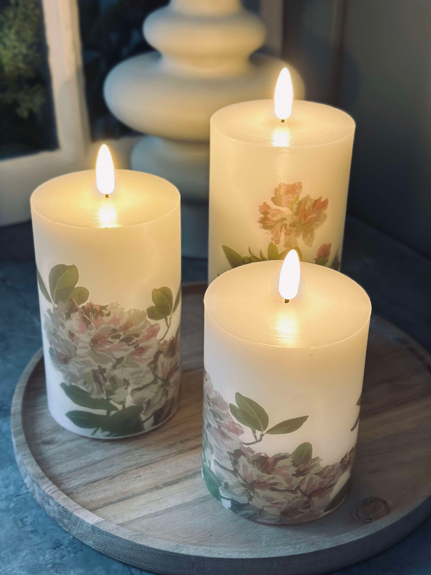 LED Hortensia – Set med 3 st och fjärrkontroll