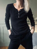Baströja med knappar – ´Black