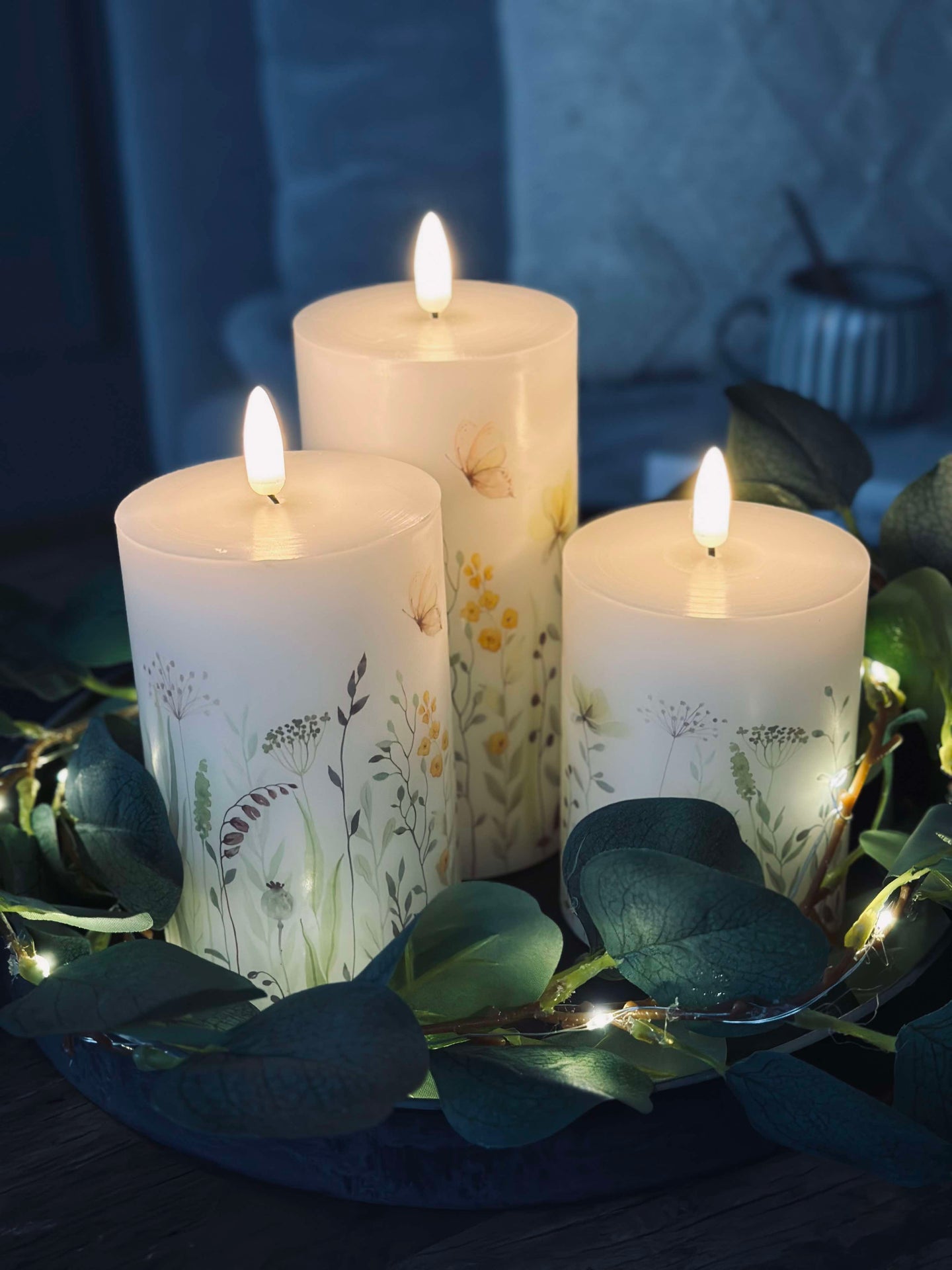LED WILD FLORA – Set med 3 st och fjärrkontroll