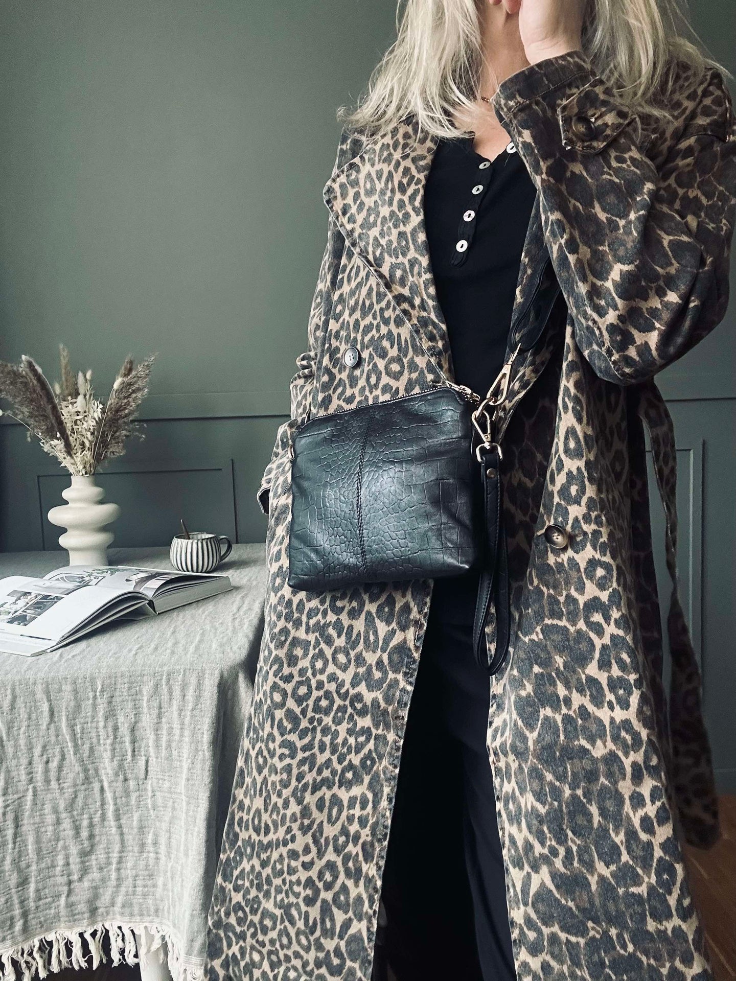 Kuvertväska krokodil