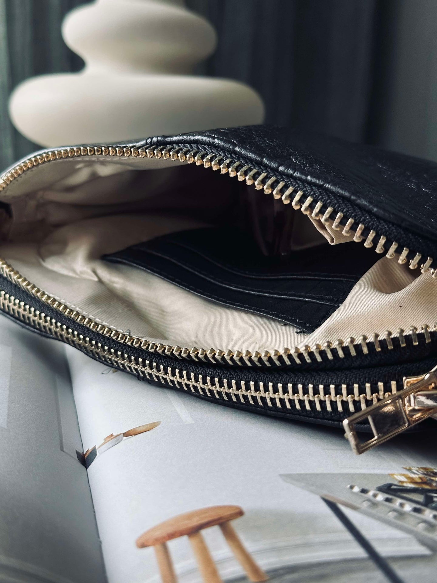 Kuvertväska krokodil