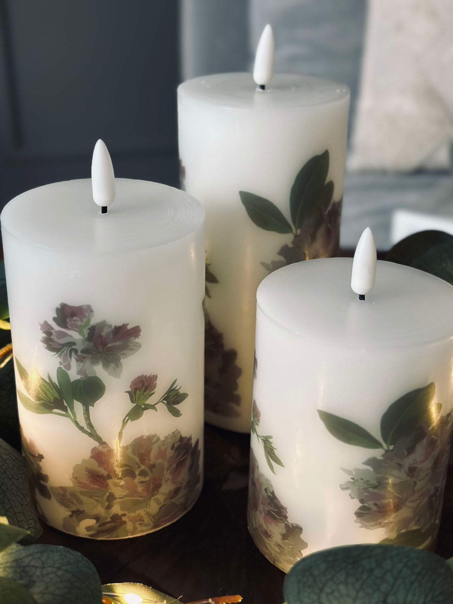 LED Hortensia – Set med 3 st och fjärrkontroll