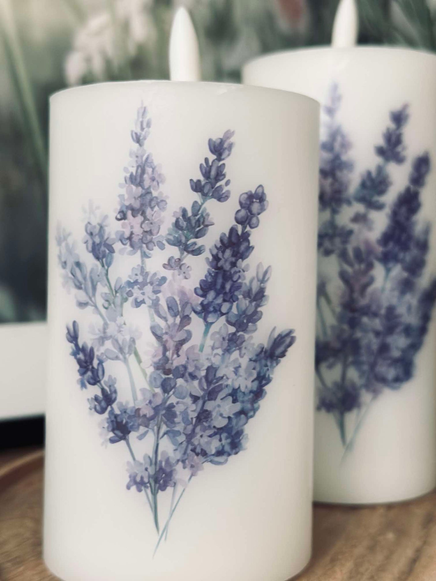 LED FLORA Lavendel – Set med 3 st och fjärrkontroll