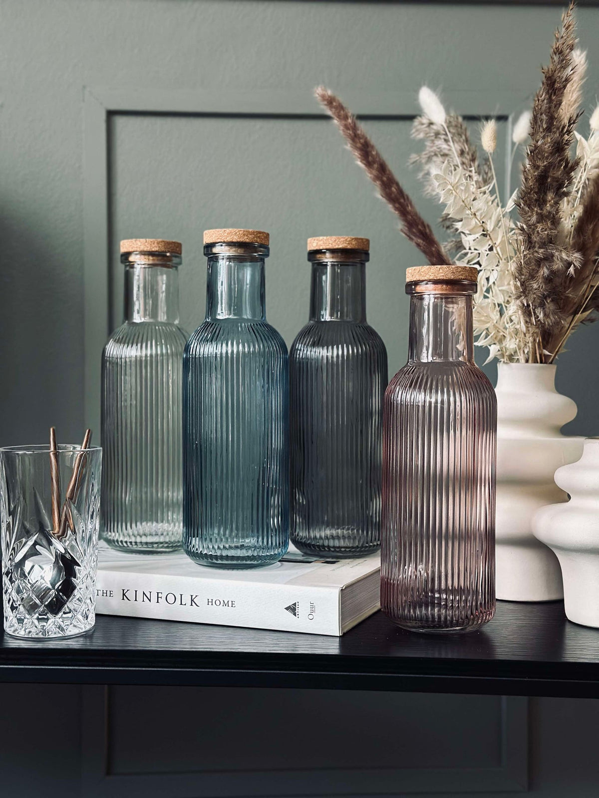 Vattenflaska med korkpropp – Blue 1 ltr.