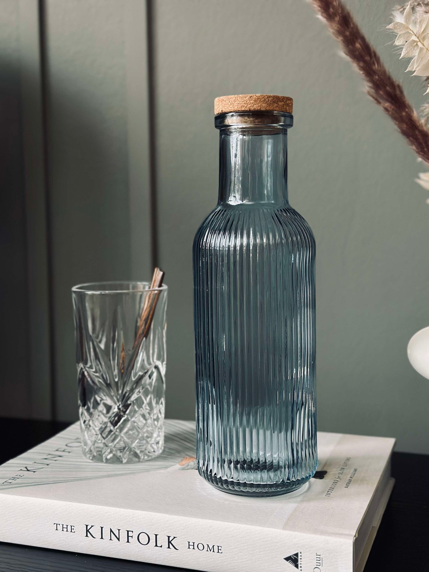 Vattenflaska med korkpropp – Blue 1 ltr.