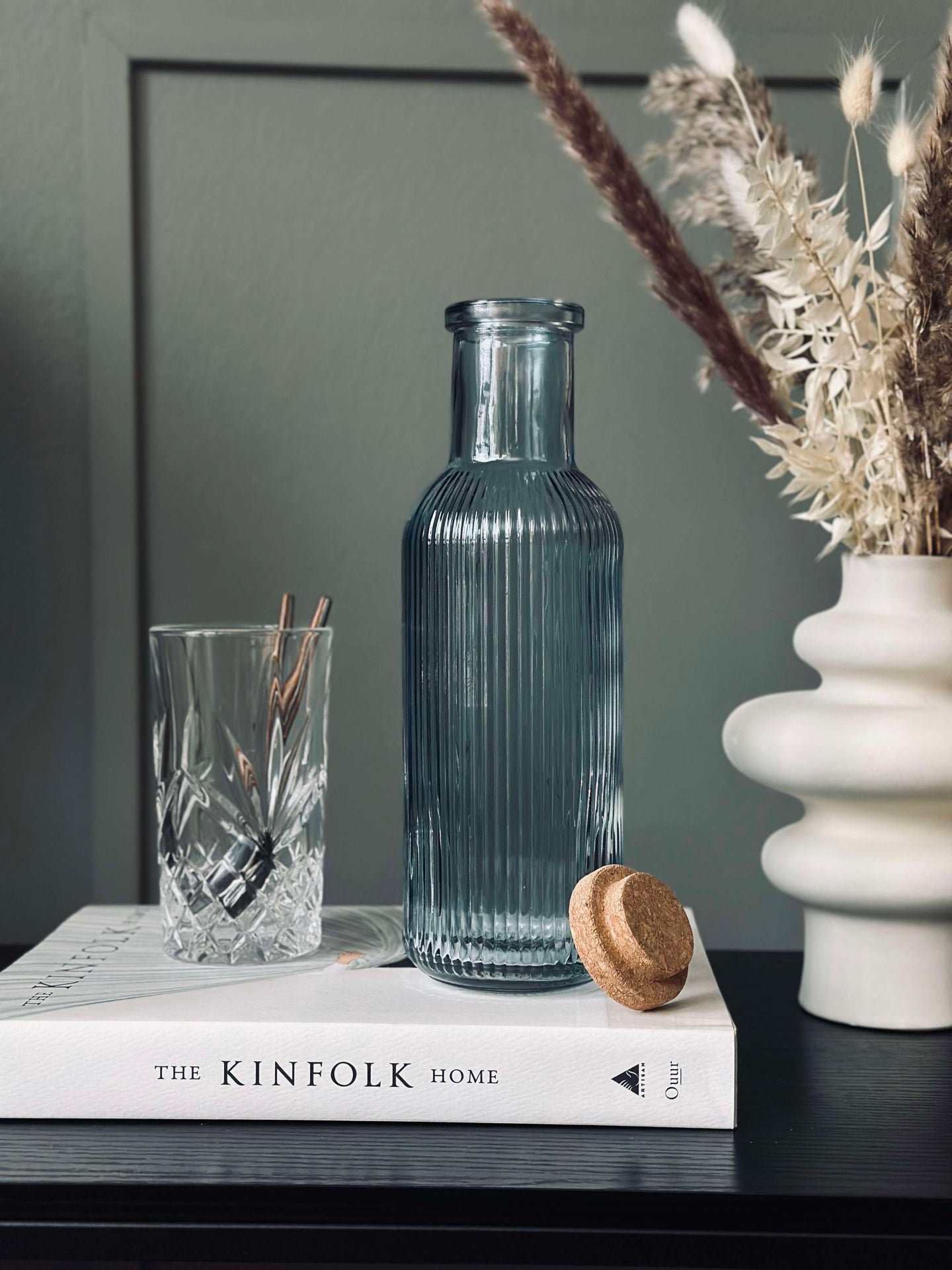 Vattenflaska med korkpropp – Blue 1 ltr.