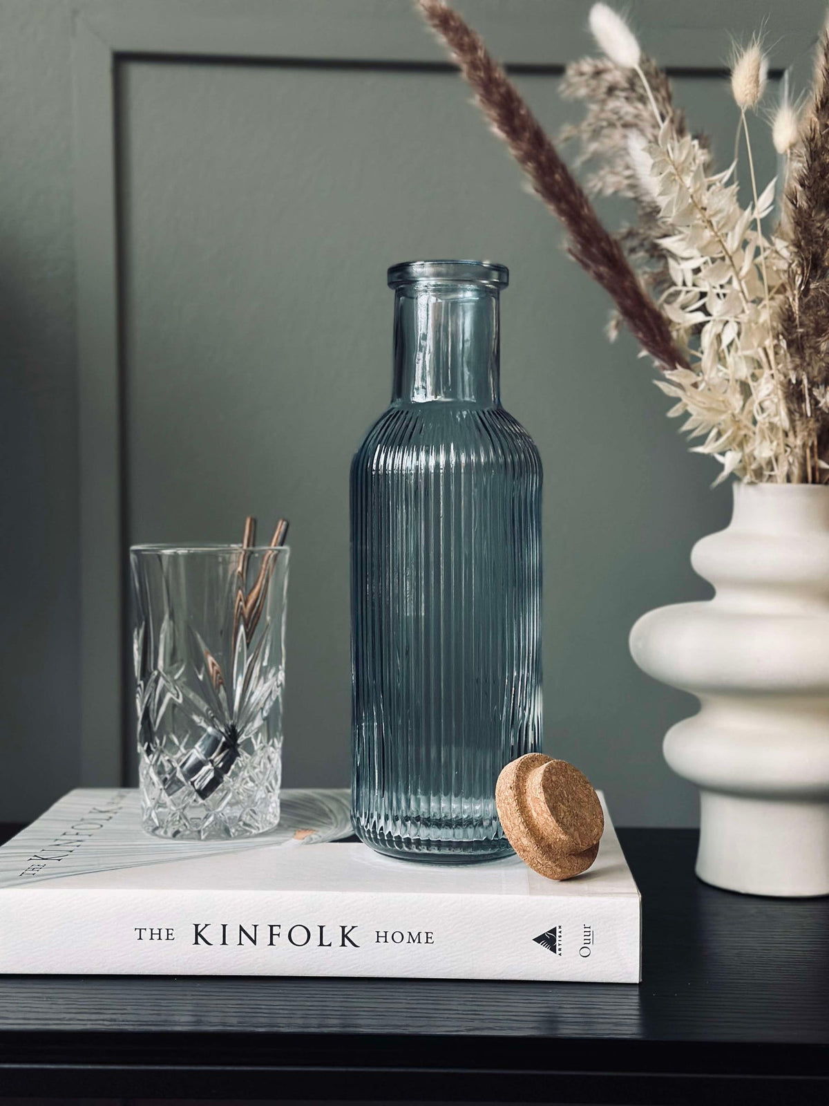 Vattenflaska med korkpropp – Blue 1 ltr.