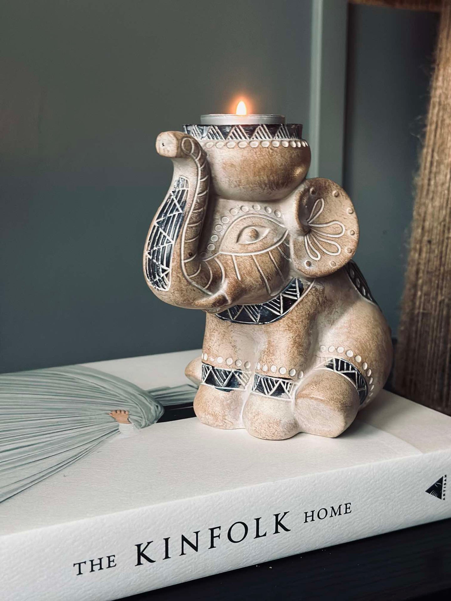 Värmeljushållare Elefant