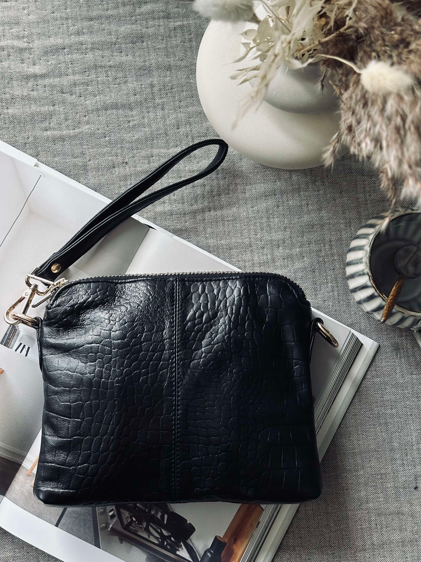 Kuvertväska krokodil