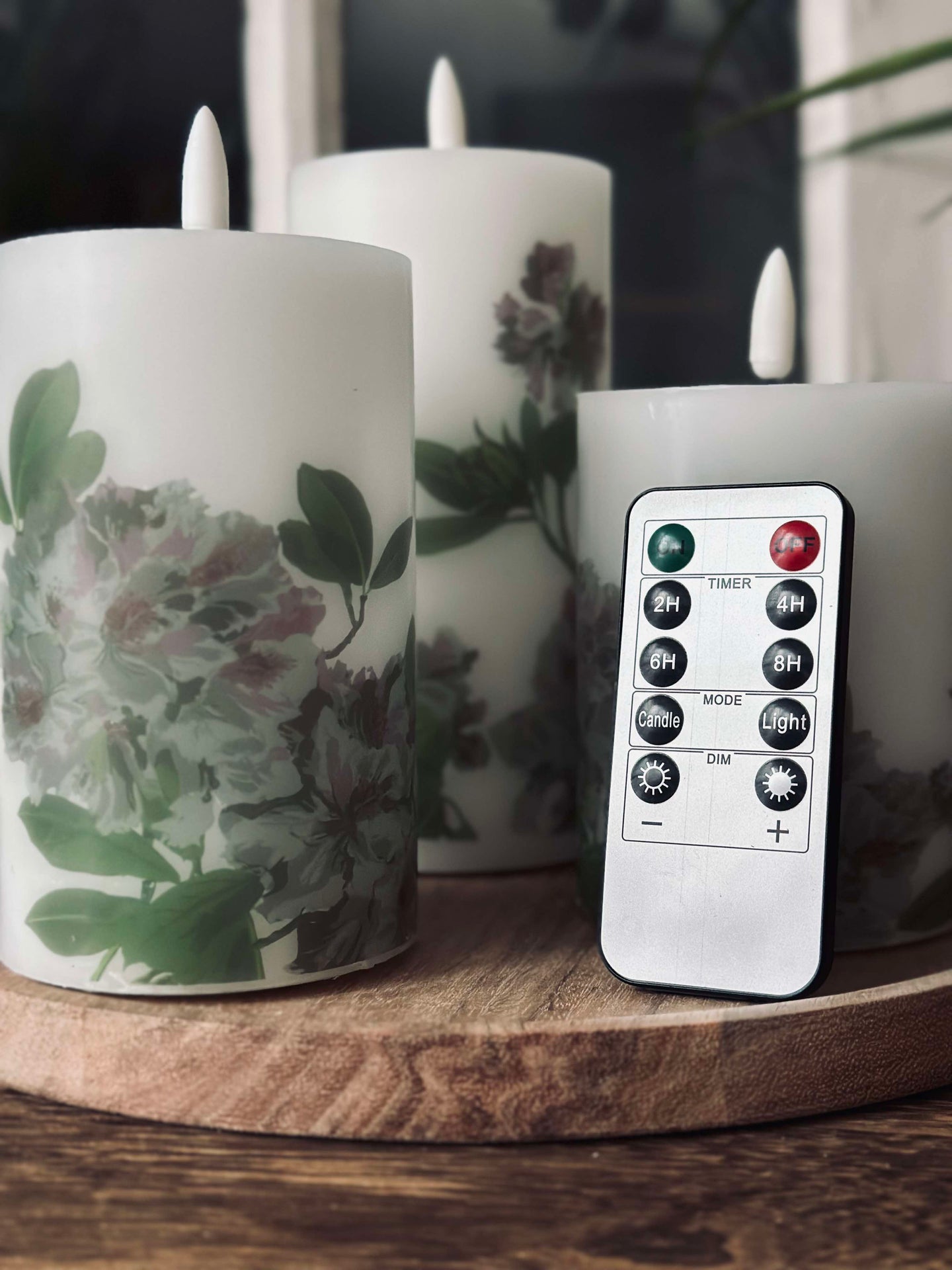 LED Hortensia – Set med 3 st och fjärrkontroll