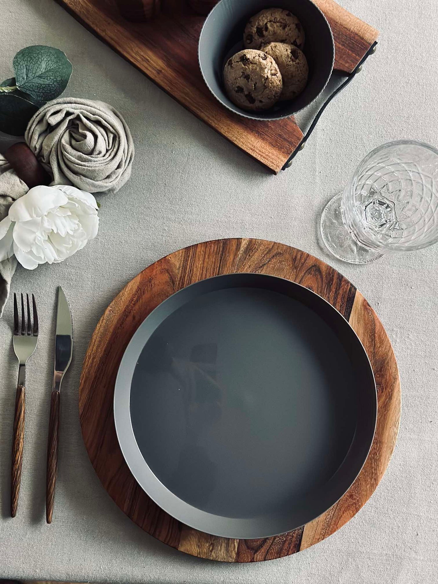 Tallrik Norma 24cm - Stengrå 2 st.