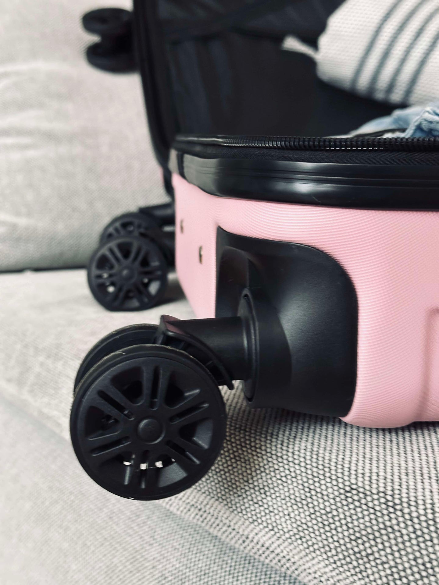 Resväska Trolley Rosa lättviktig - Godkänd som kabinbagage