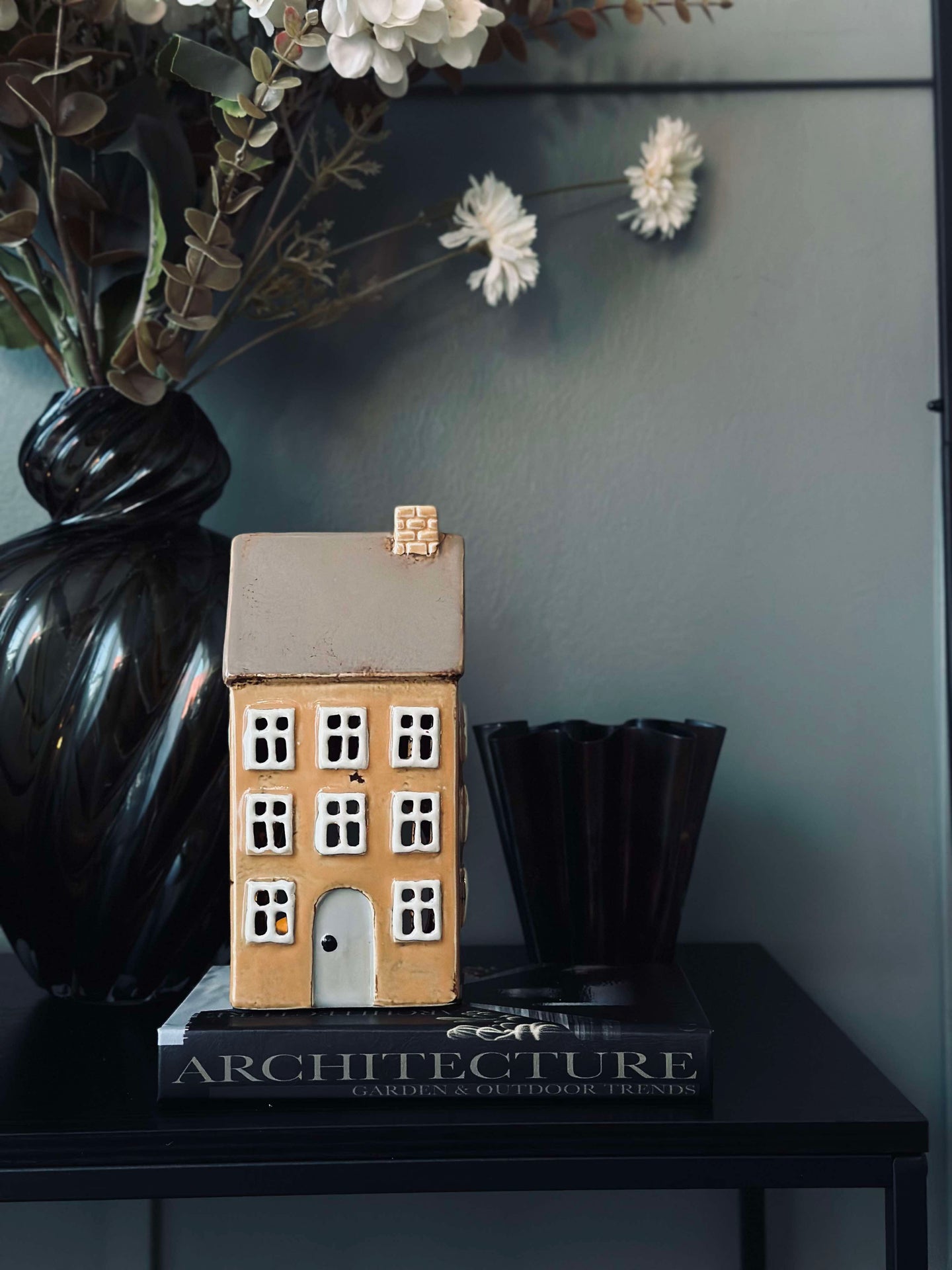 Keramikhus för Ljus - Gul