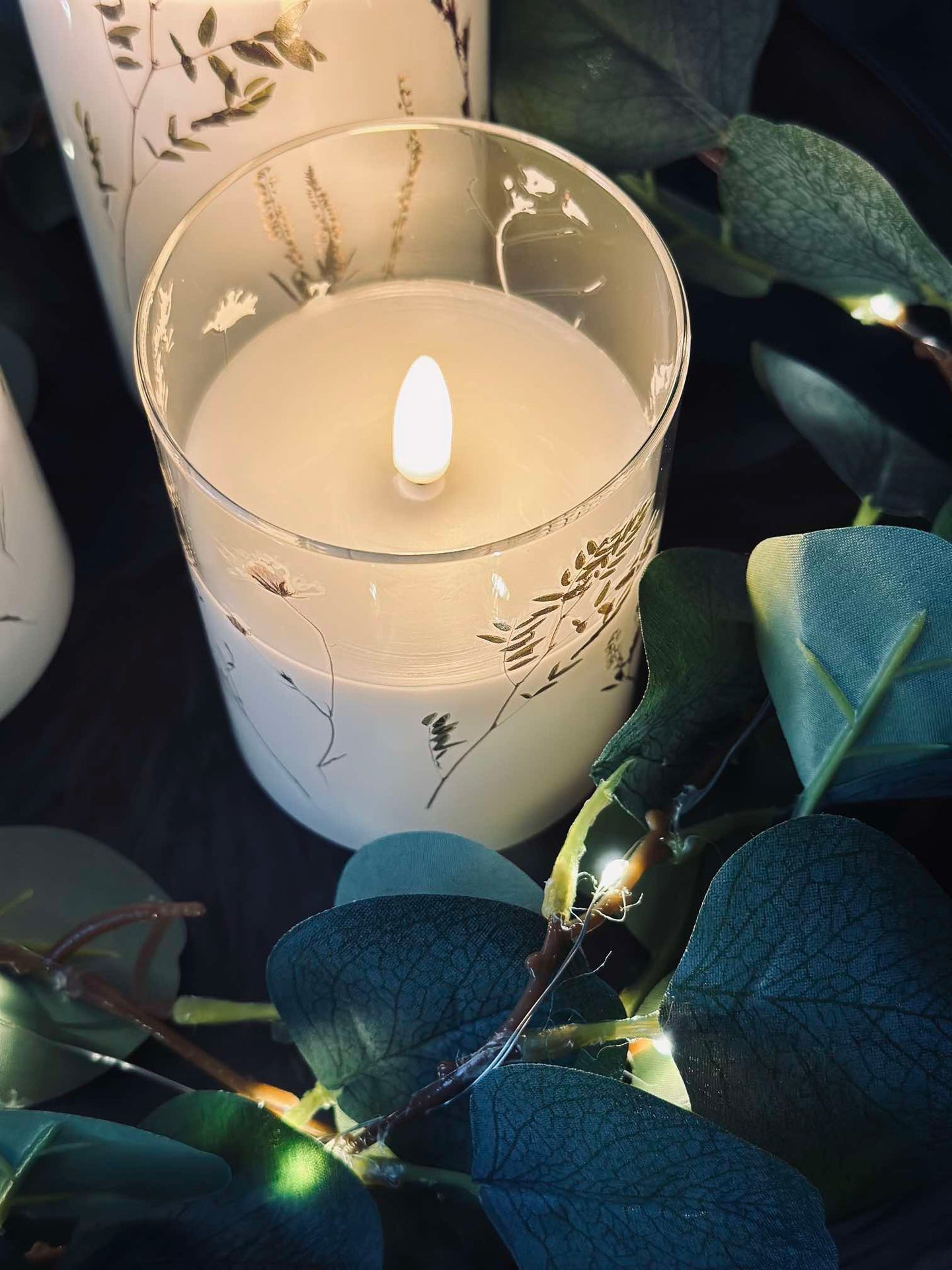 LED FLORA Cylinder – Set om 3 st och fjärrkontroll