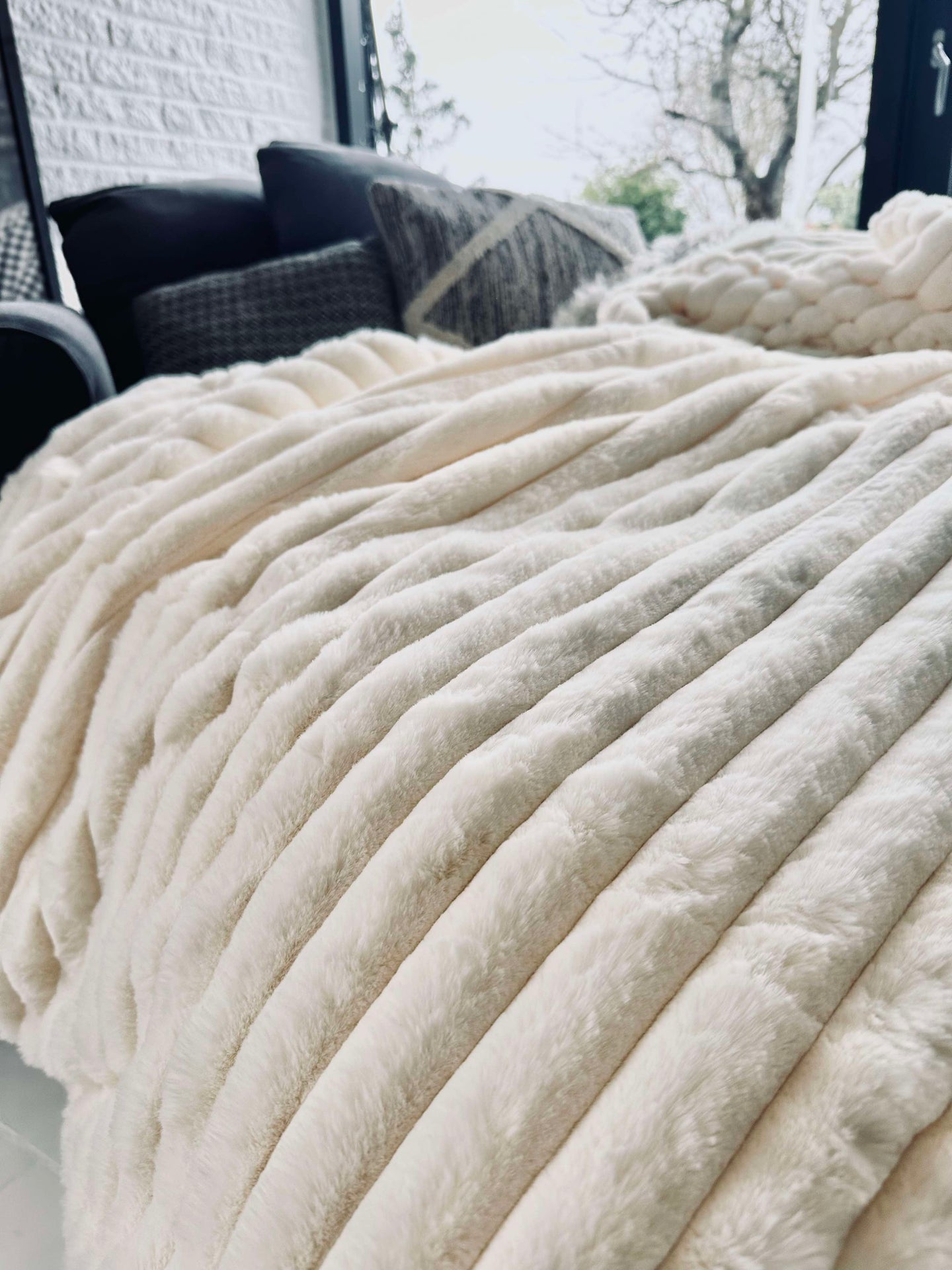 Överkast STRIB - Vit