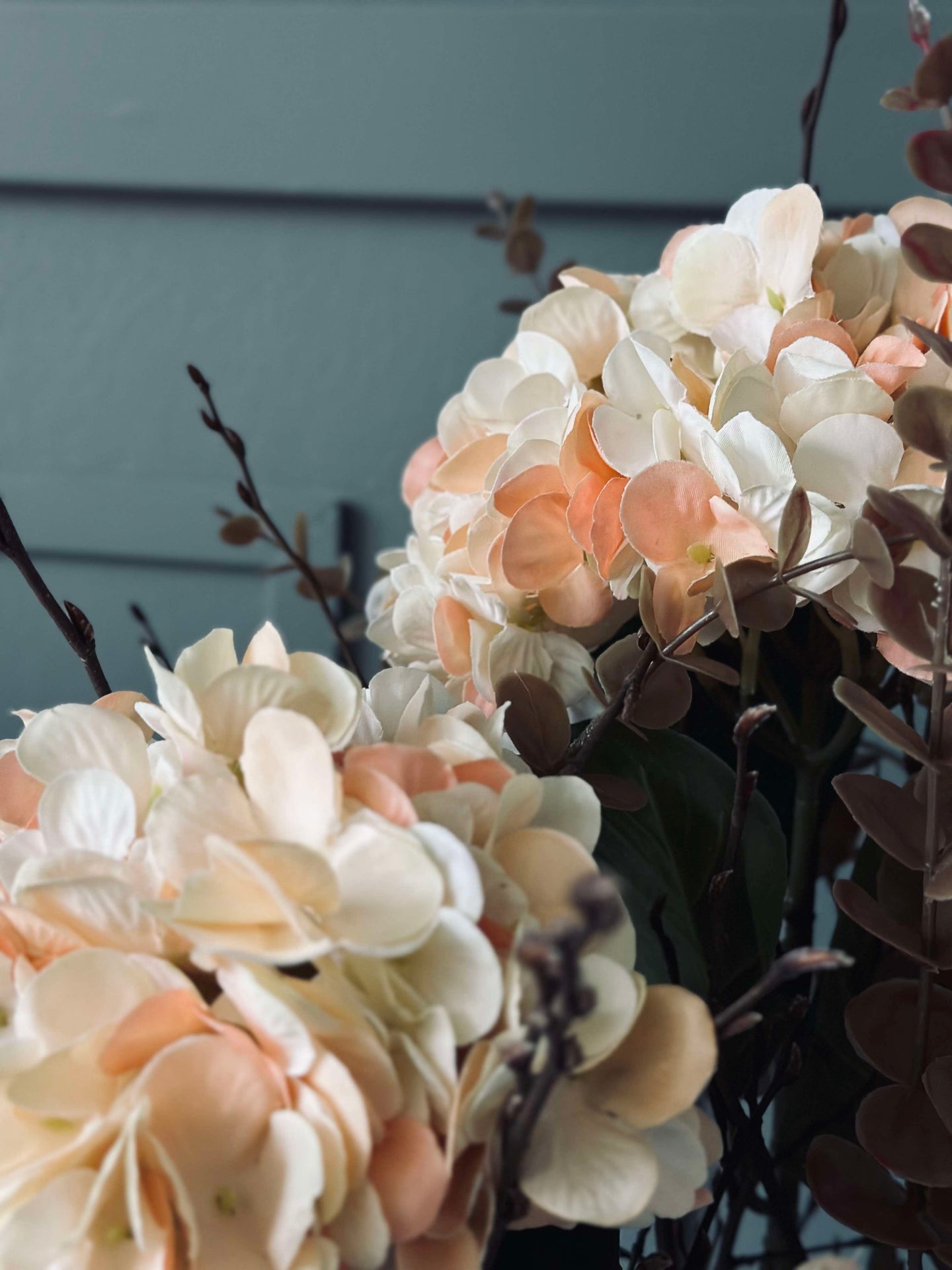 Blomst silk Hortensia Gylden