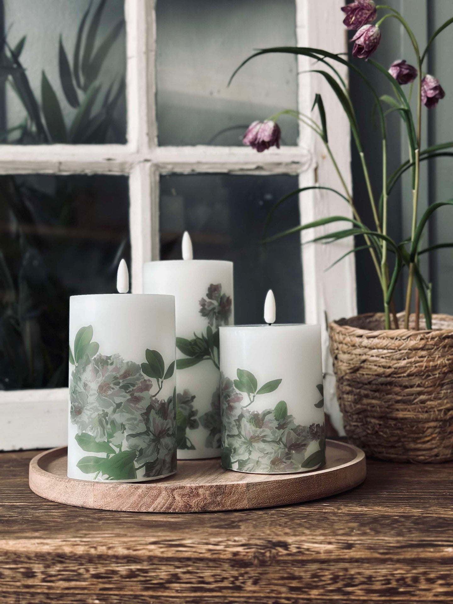 LED Hortensia – Set med 3 st och fjärrkontroll