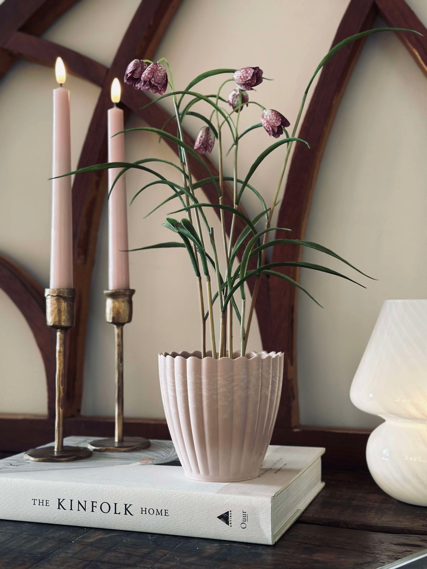 Kruka i betonglook - Liten Rosa