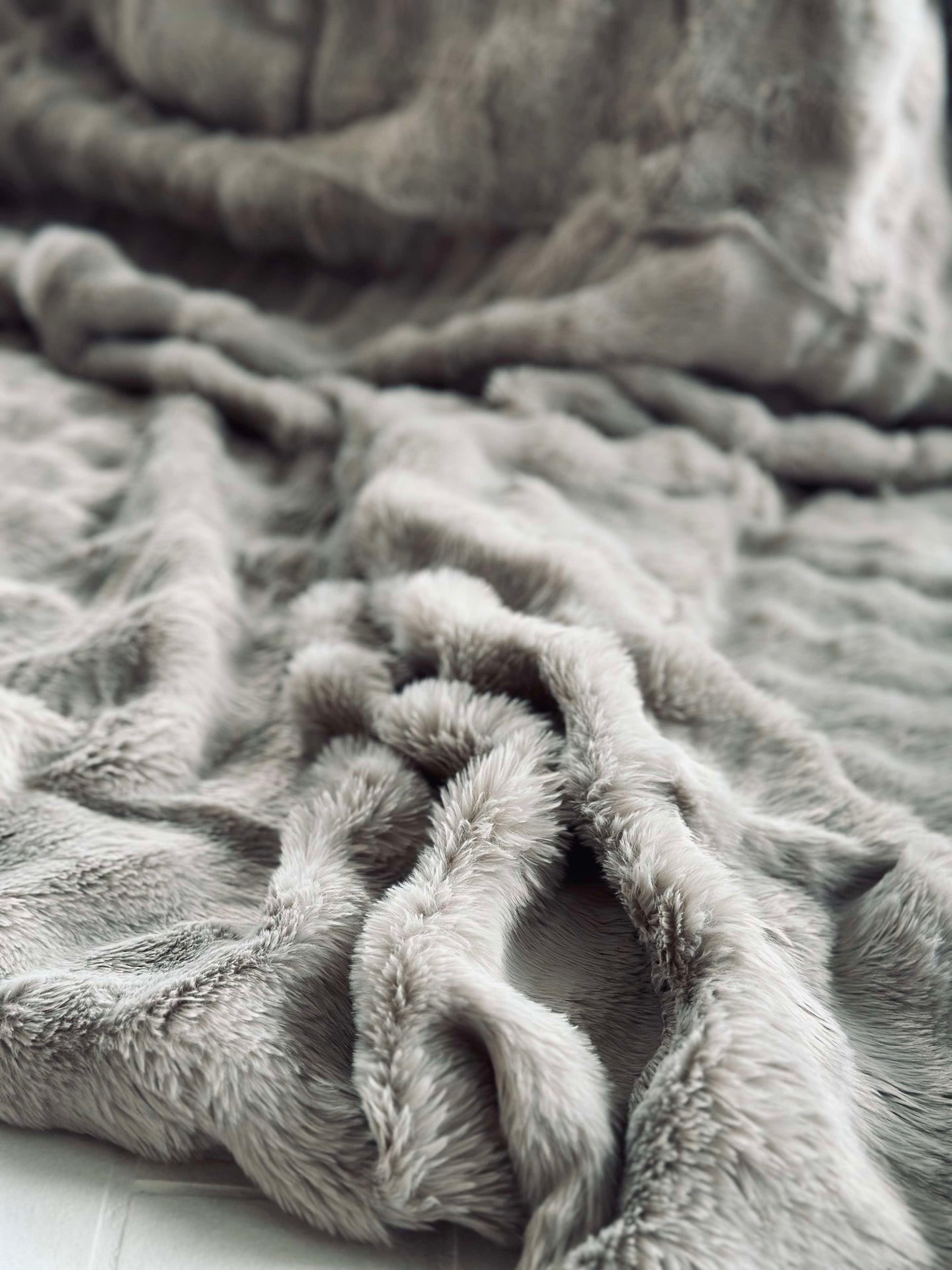 Överkast BUBBLE - Ljusgrå