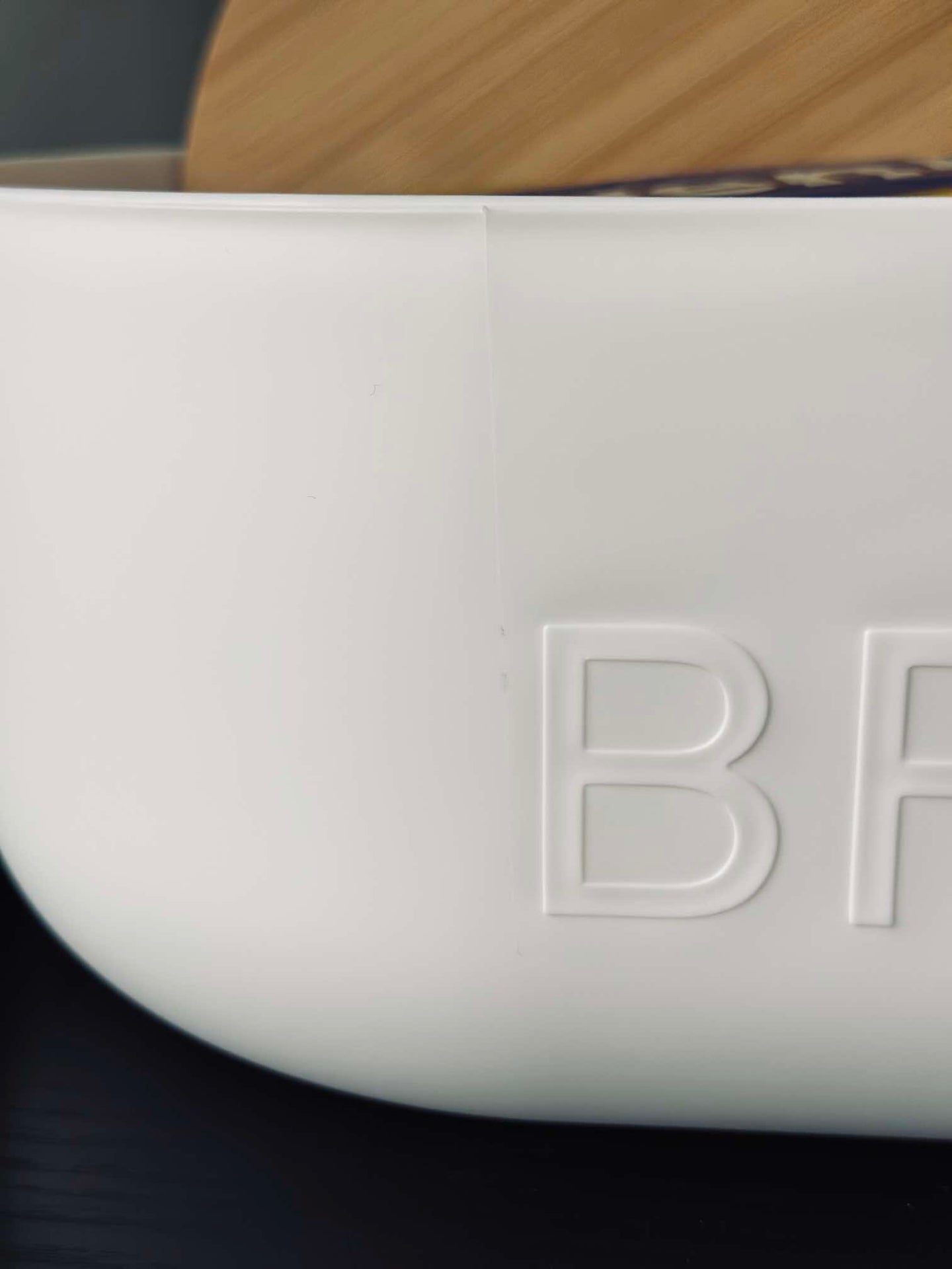 Brödlåda med bambulock - Vit