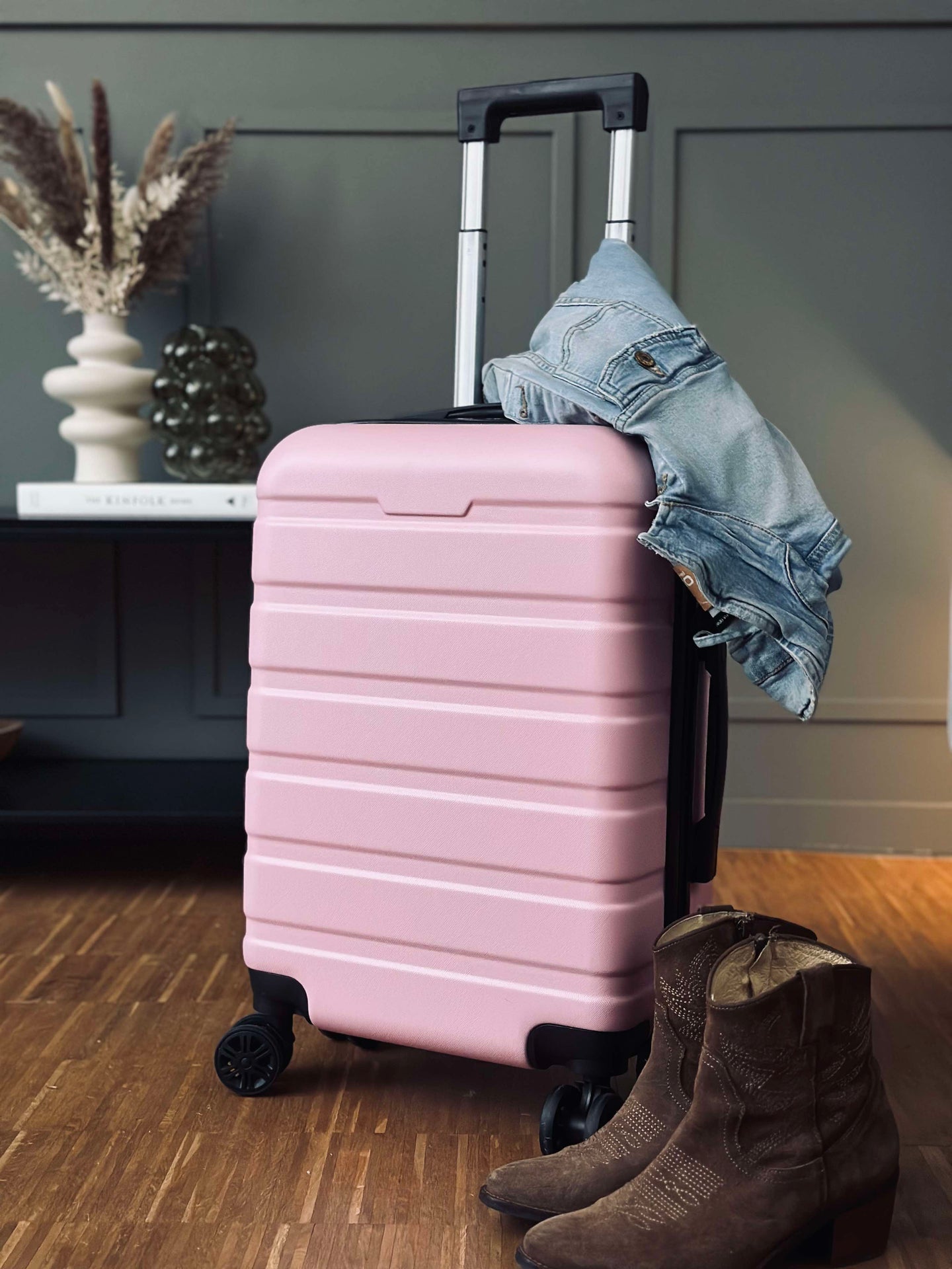 Resväska Trolley Rosa lättviktig - Godkänd som kabinbagage