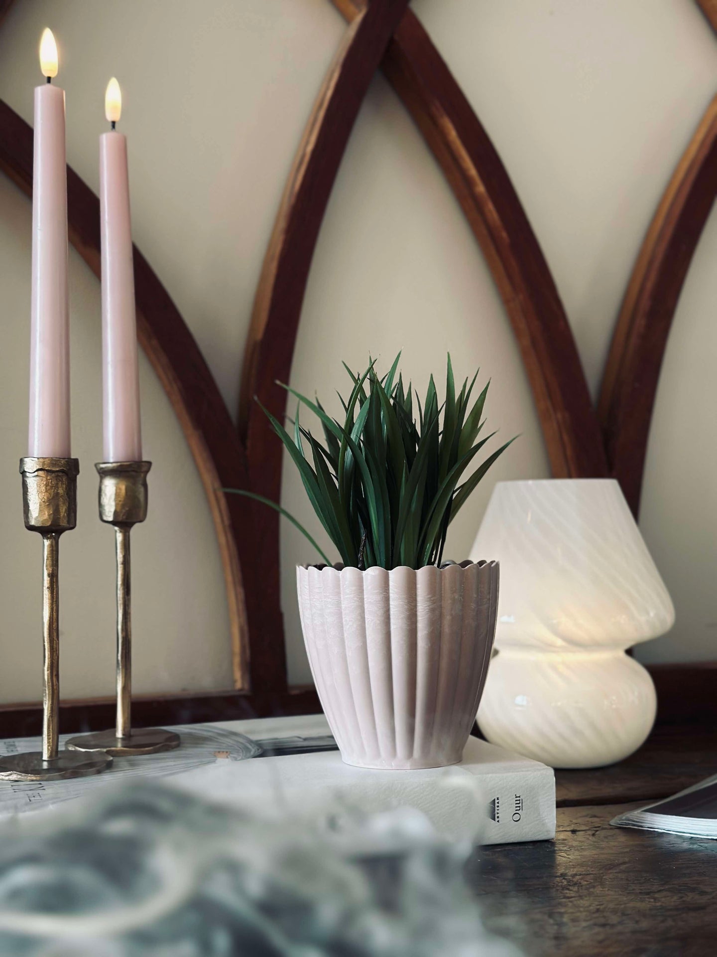 Kruka i betonglook - Liten Rosa