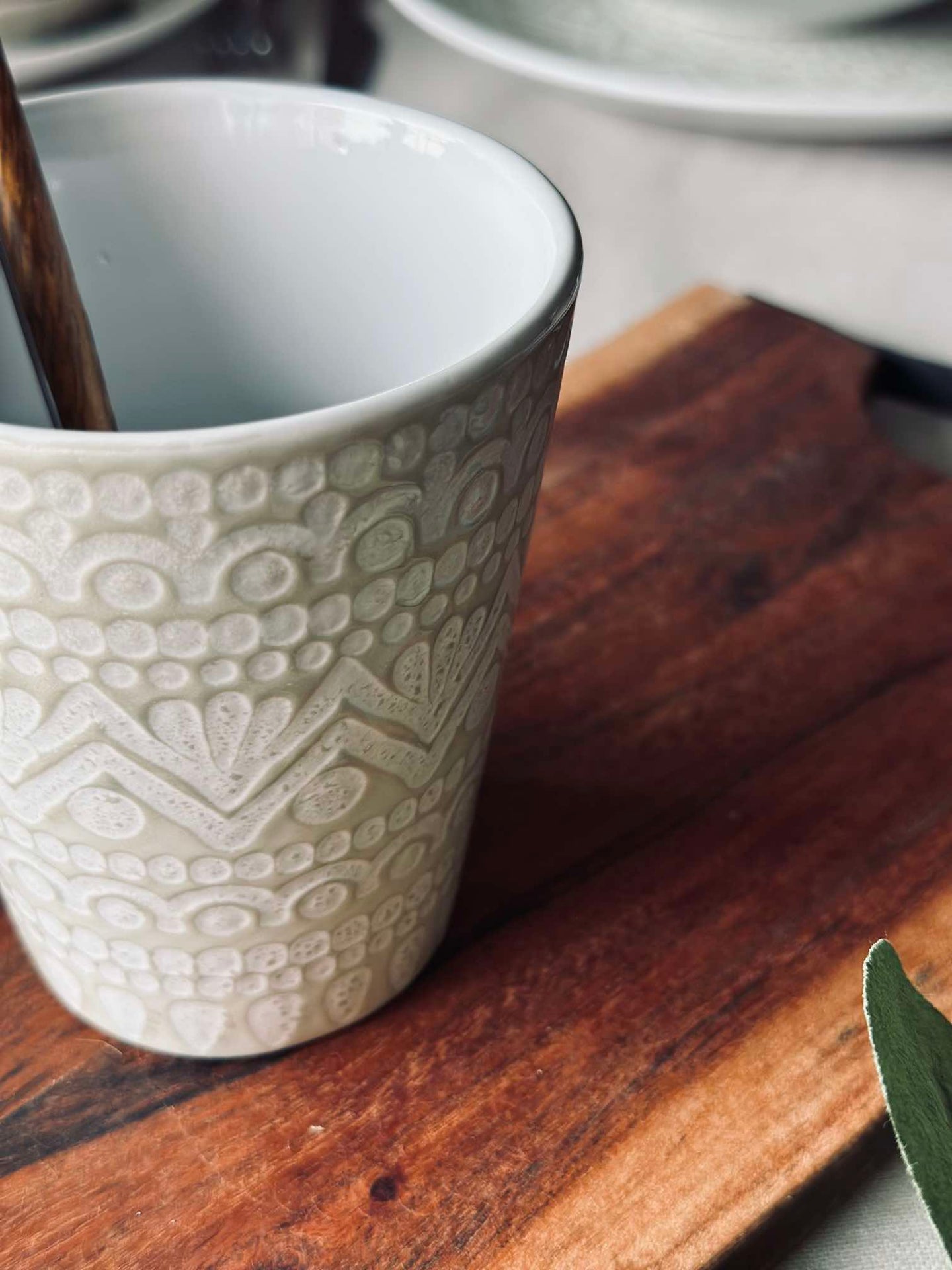 Mugg India Stengods - Beige