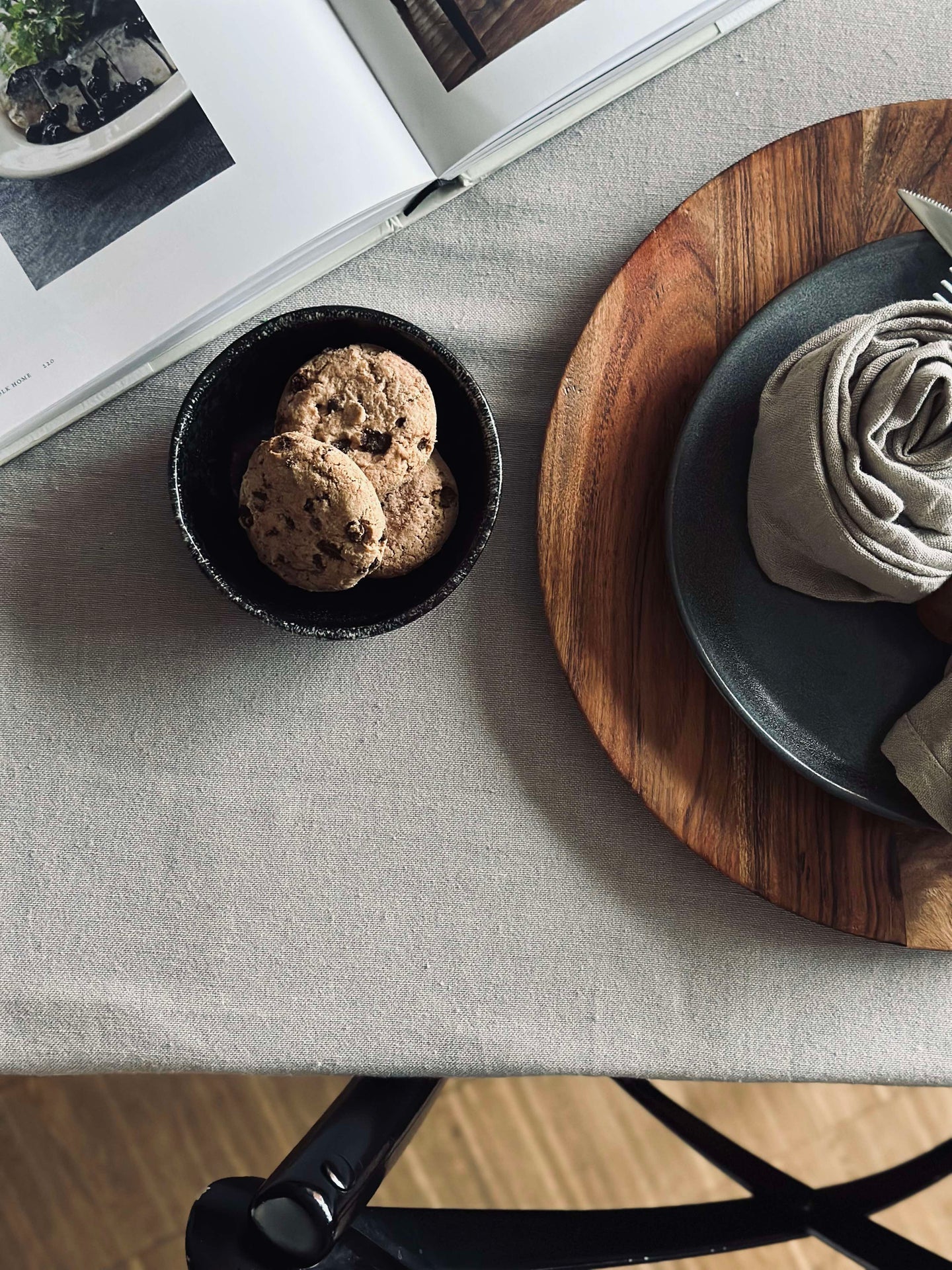 Dipskål i stengods - Matt svart