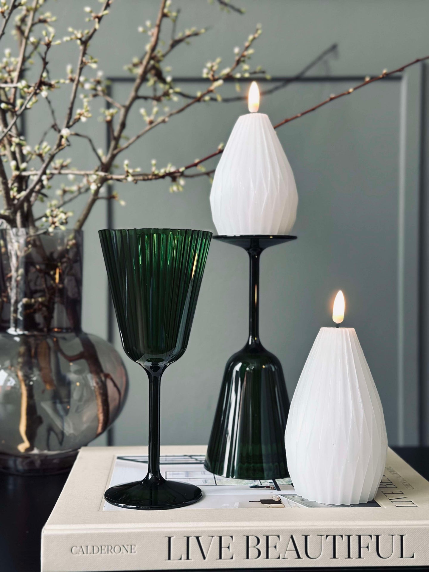 Vinglas Claire 200ml. Grön - 2 st.