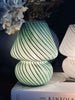 Mushroom Medium - Grönt munblåst glas