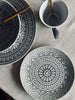 Tallrik India Stonewear 20 cm - Grå